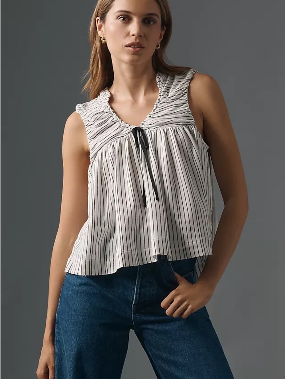 Nwot ruched swing tank no tie